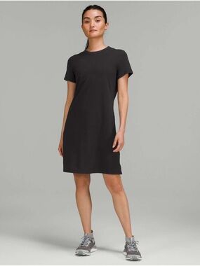 Lululemon Classic-Fit Cotton-Blend T-Shirt Dress - Black